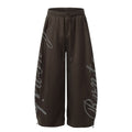 American-style streetwear harem pants Elastic Drawstring Loose Voluminous Silhouette
