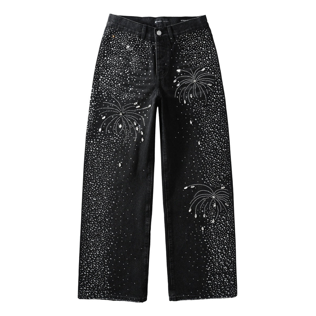 purple brand jeans Rhinestones #9125