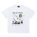ERD T Shirts Two-Sided Vintage Photo Print Contrast Casual Tee