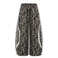American-style streetwear harem pants Retro Leopard Print Curved Baggy Pants
