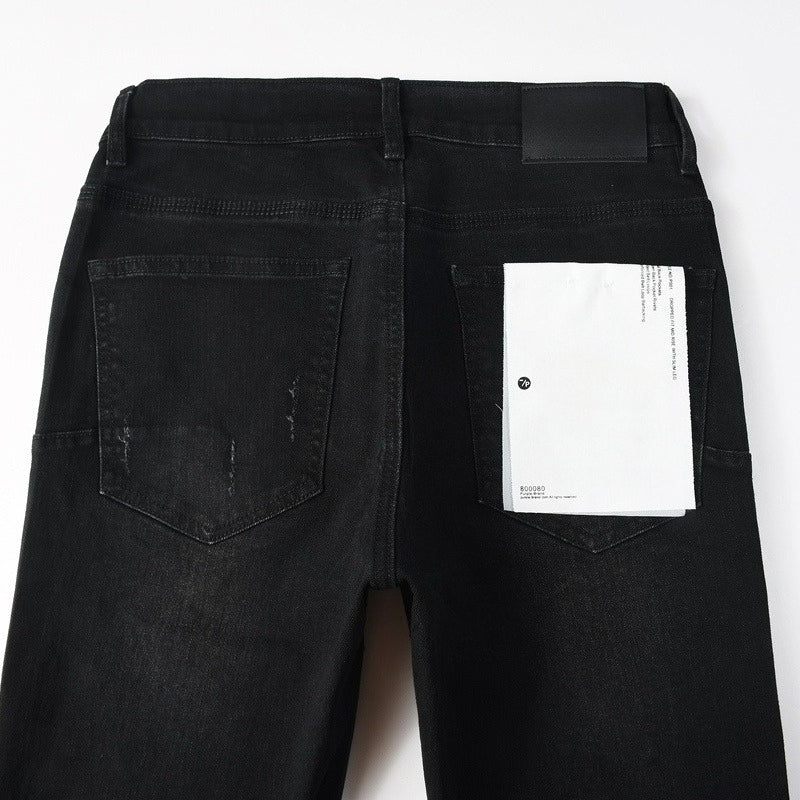 Purple brand Jeans High-quality pure cotton streetwear trousers Rhinestone