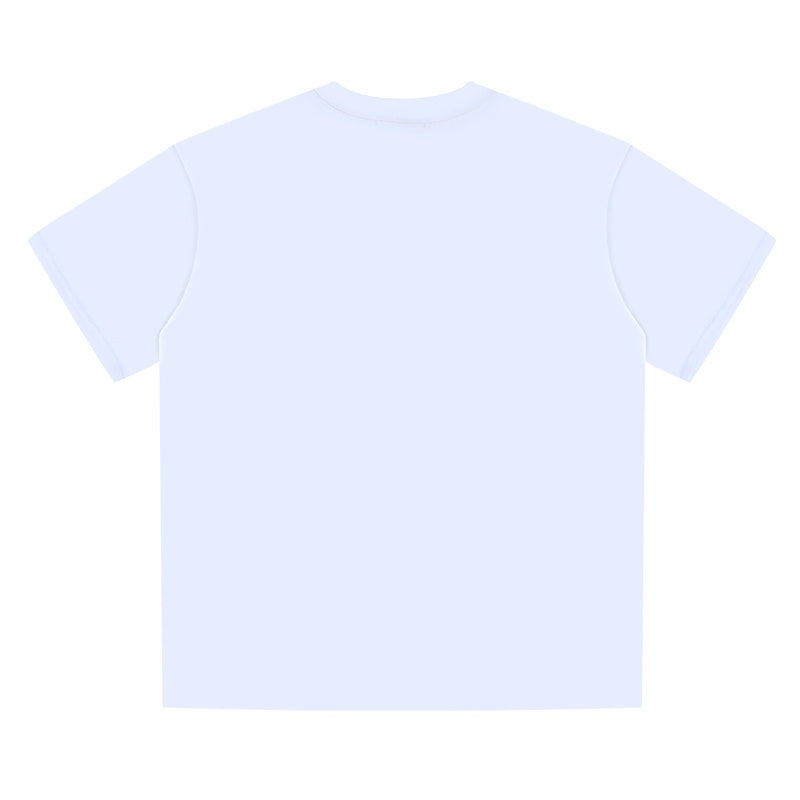 ERD T Shirts Slim Cursive Text & Fragmented Face Street Aesthetic Top