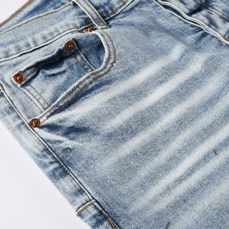 Purple brand Jeans High-quality pure cotton streetwear trousers line
