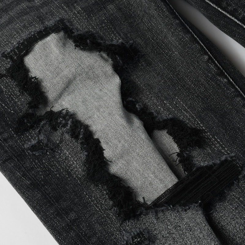 Purple brand Jeans High-quality pure cotton streetwear trousers Hole