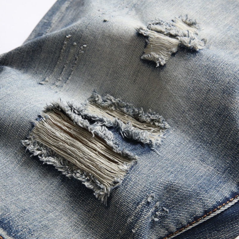 Denim shorts High-quality trendy casual pure cotton Non-stretch plus-size men's clothing