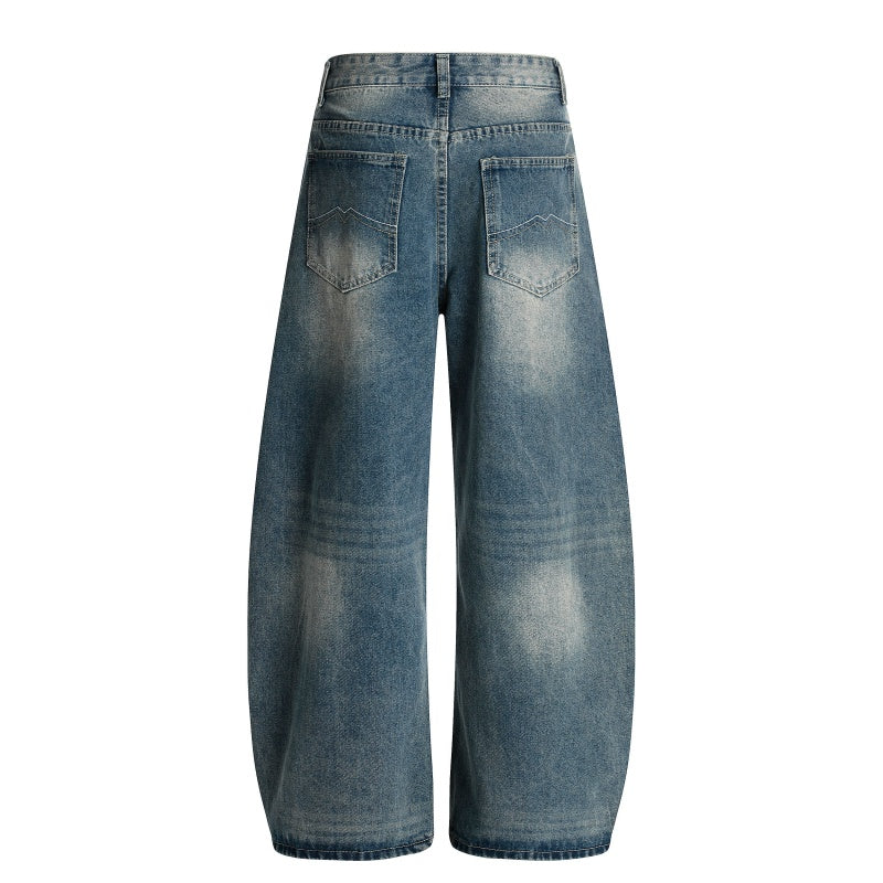 American-style streetwear harem pants Light & Dark Dual Wash Slacks