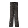 American-style streetwear harem pants Hand Painted Silver Mark Streetwear Trousers