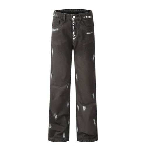 American-style streetwear harem pants Hand Painted Silver Mark Streetwear Trousers