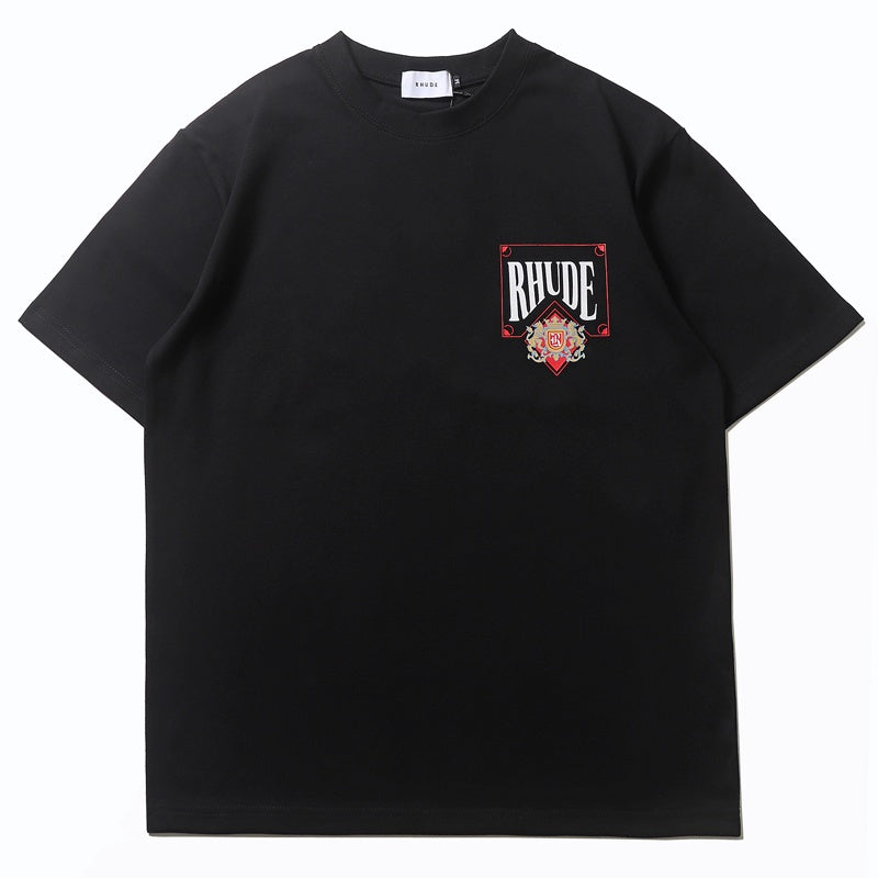 Mens T-shirt Vintage RHUDE Printed Short-Sleeve Tee