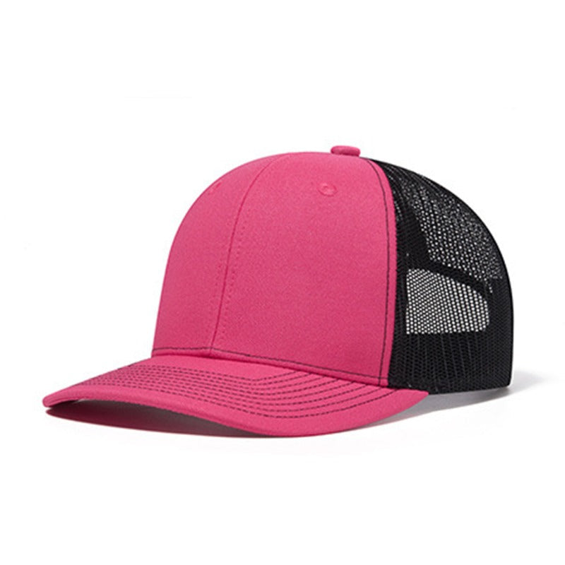 Trendy flat brimmed snapback hatssunshade net hat