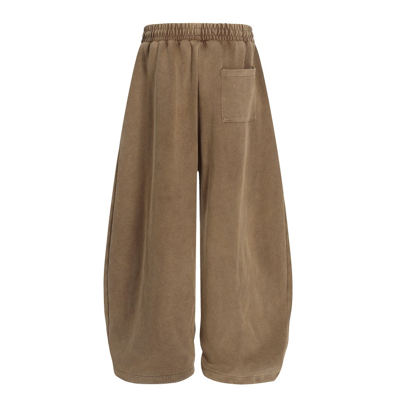 American-style streetwear harem pants Distressed Poem Graphic Baggy Drawstring Bottoms