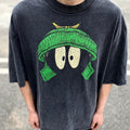 Unisex Vintage T Shirts "Big Eyes" Limited Edition: Heavyweight, high-street retro short-sleeve tee featuring a distressed vintage wash and premium vertical-crack print.