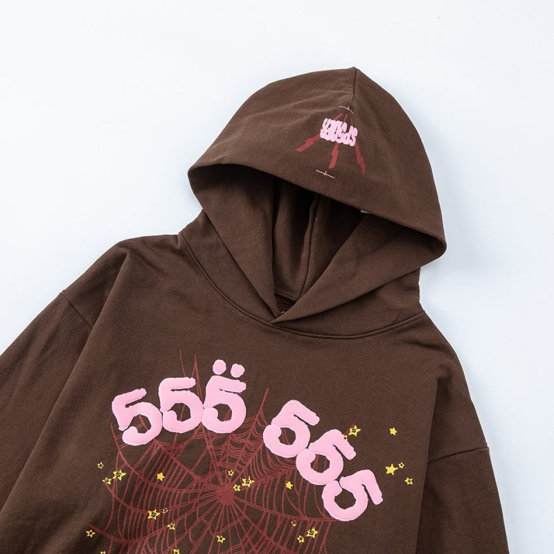 Spiderweb hoodie & sweatpants 2 piece set High-quality pure cotton for autumn and winter