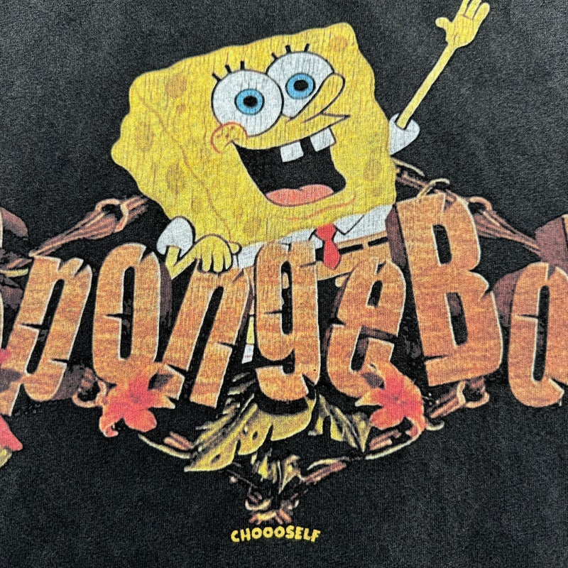 Unisex Vintage T Shirts CSF SpongeBob – American vintage style, West Coast hip-hop fit, white ink direct-to-garment (DTG) print.