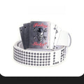 Hip-hop punk rhinestone belt poker board buckle