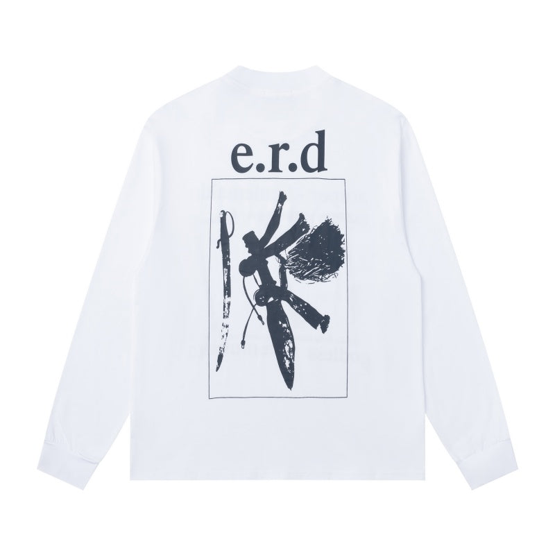 ERD Long sleeved shirt White Fit Front 777 Tool Typo Back Framed Abstract Art Print