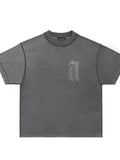 Vintage style washed summer wear T shirt 260G pure cotton high-quality streetwear