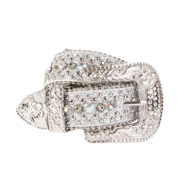 Hip-hop punk rhinestone belt alloy pin buckle